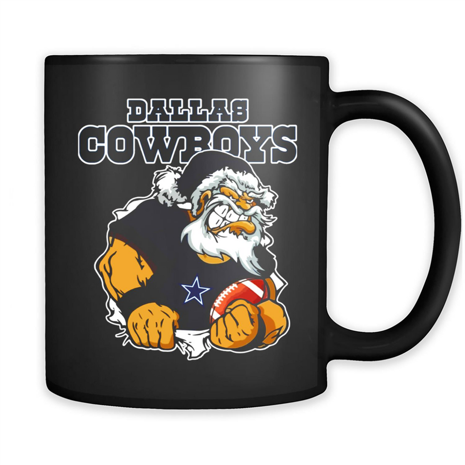 Grumpy Santa Claus Dallas Cowboys Football Team PINGPONG
