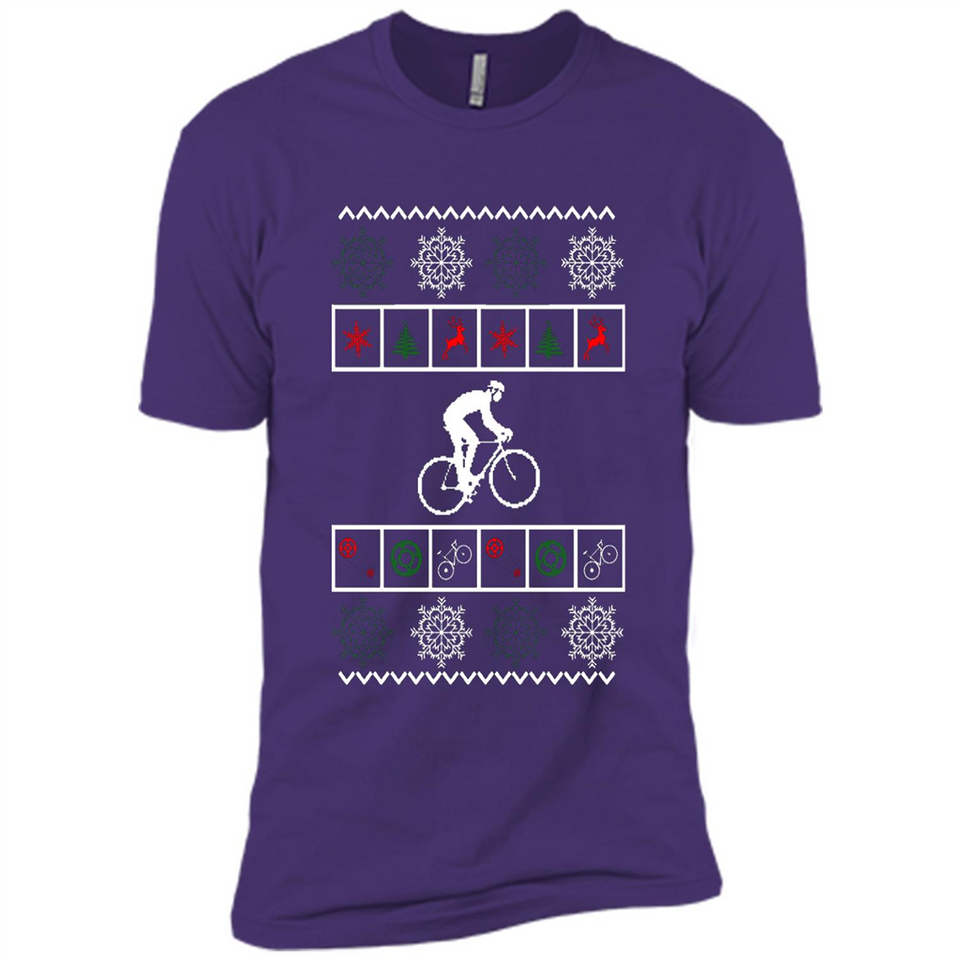 Christmas Ugly Sweater Best Cycling Ugly Christmas Sweater - Premium Short Sleeve T-Shirt