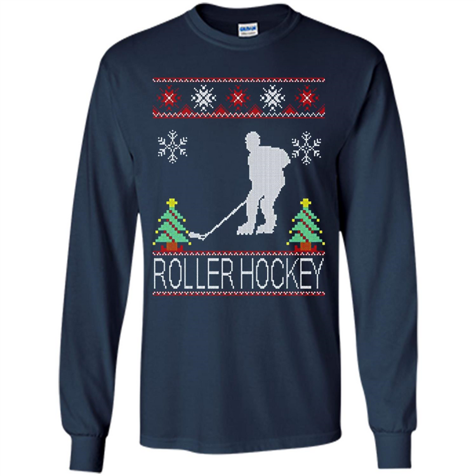 roller hockey Christmas ugly