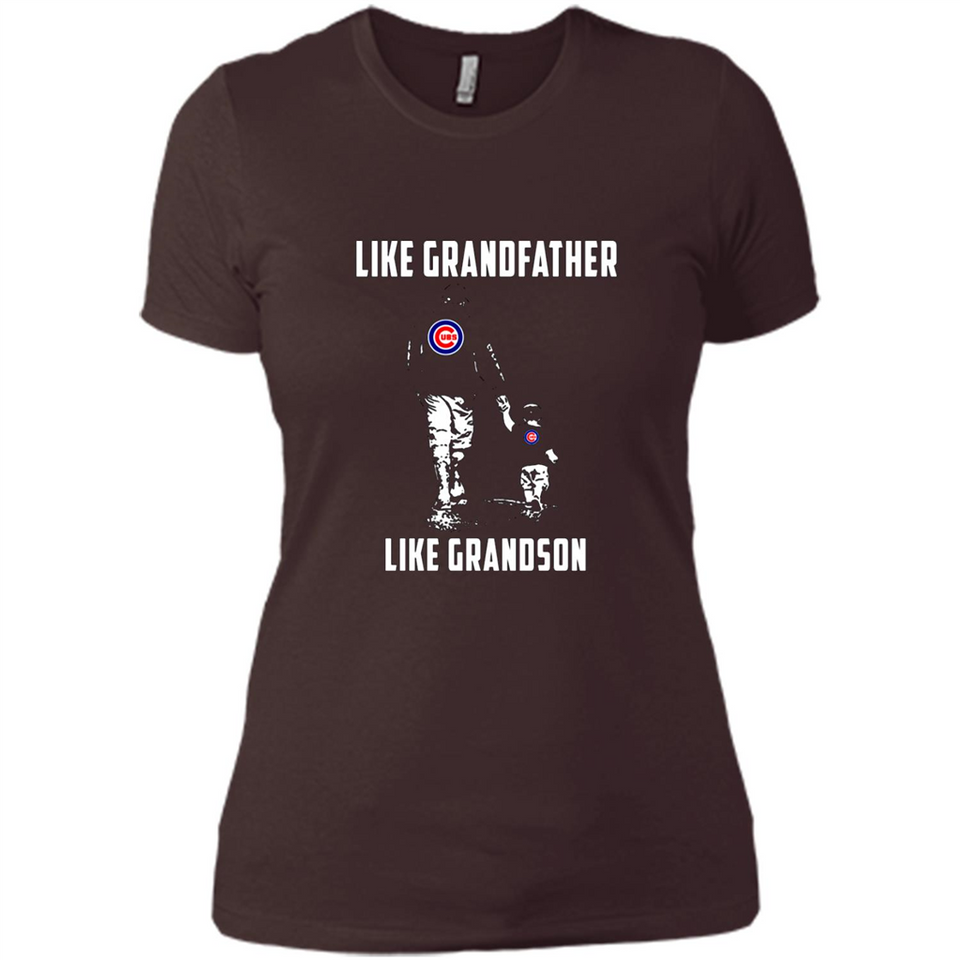 Chicago Cubs GrandFather Like GrandSon - Ladies' Boyfriend T-Shirt
