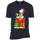 Anaheim Ducks Snoopy Ugly Christmas Sweaters - Premium Short Sleeve T-Shirt
