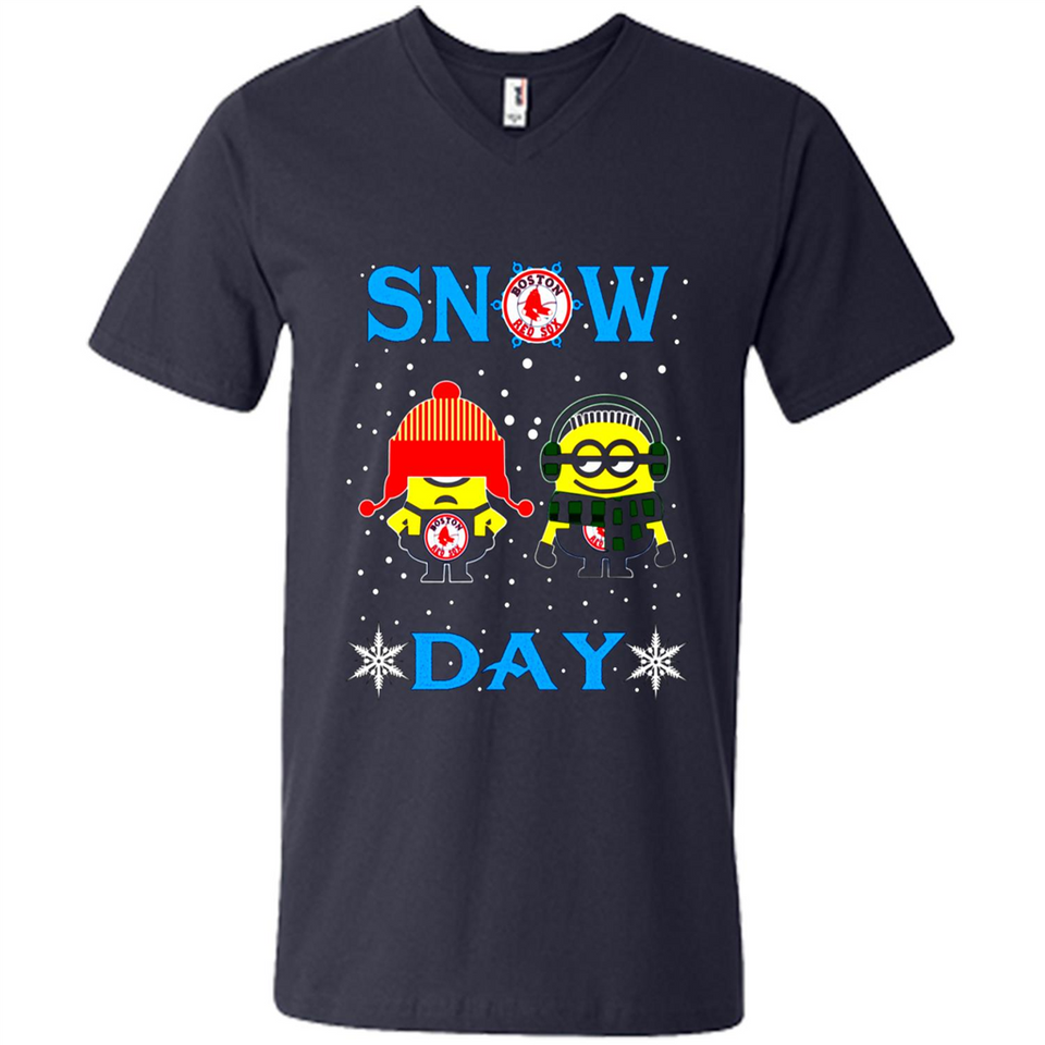 Snow Day Shirt For Boston Red Sox Vs Minion Fans pingpong