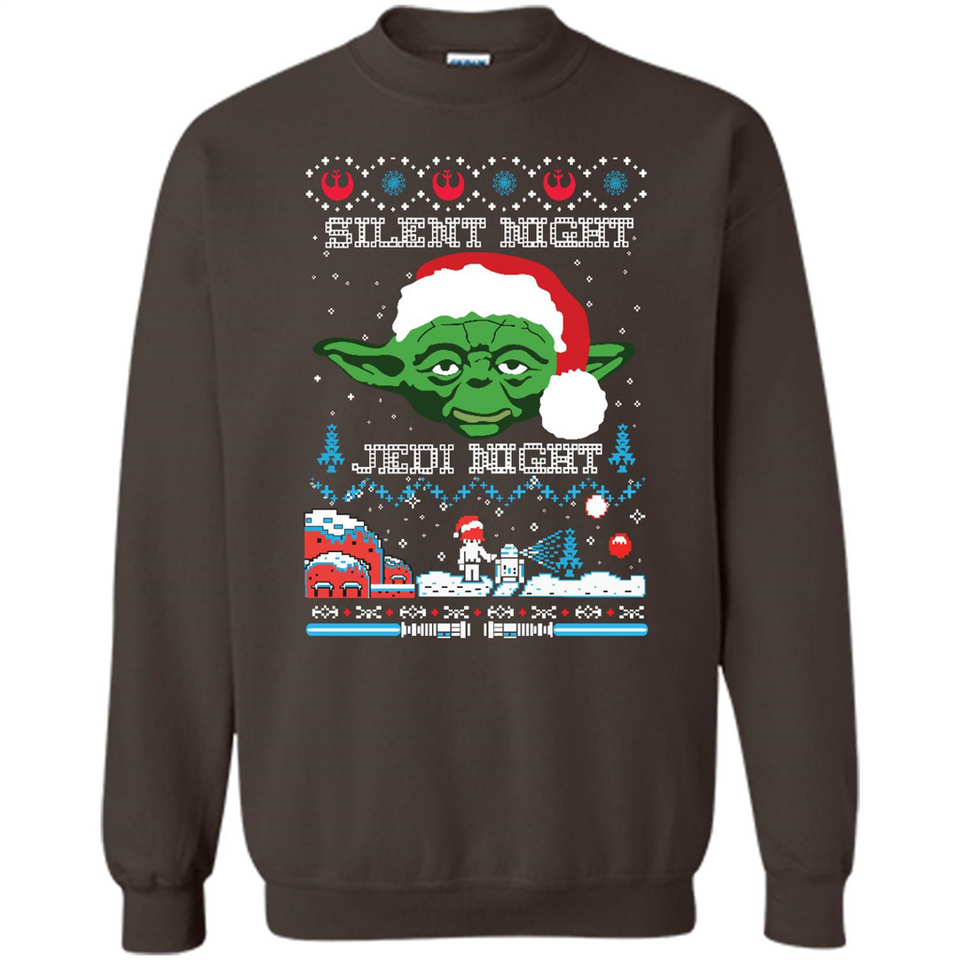 YODA SILENT NIGHT JEDI NIGHT CHRISTMAS UGLY SWEATER