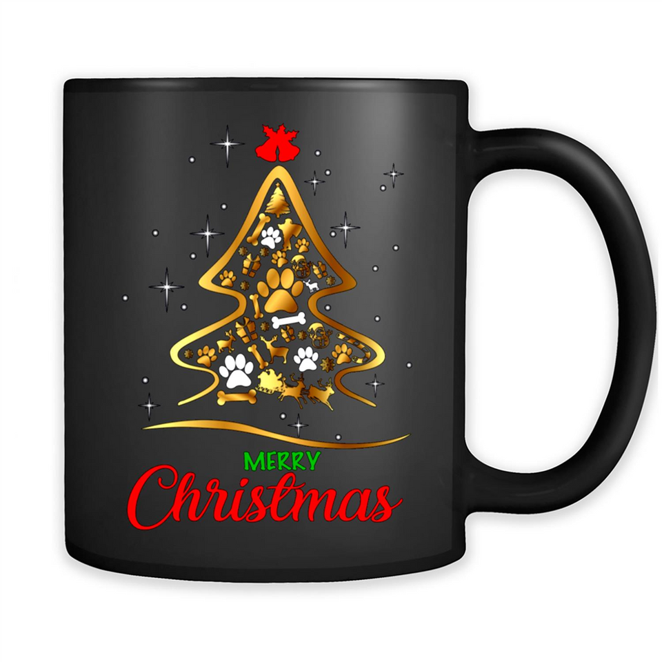 Merry Christmas Dogs Christmas Tree PING PONG
