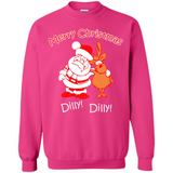 Christmas T-Shirt Santa And Reindeer Dilly Dilly - Sweatshirt