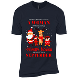 Never Underestimate A September Woman Watches Hallmark Movies Sweatshirt PINGPONG