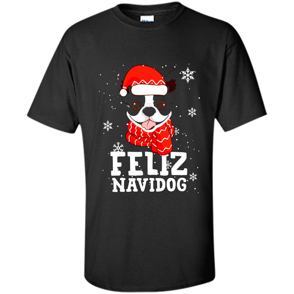 Feliz Navidog Boston Terrier Dog Ugly Xmas Sweater PING PONG