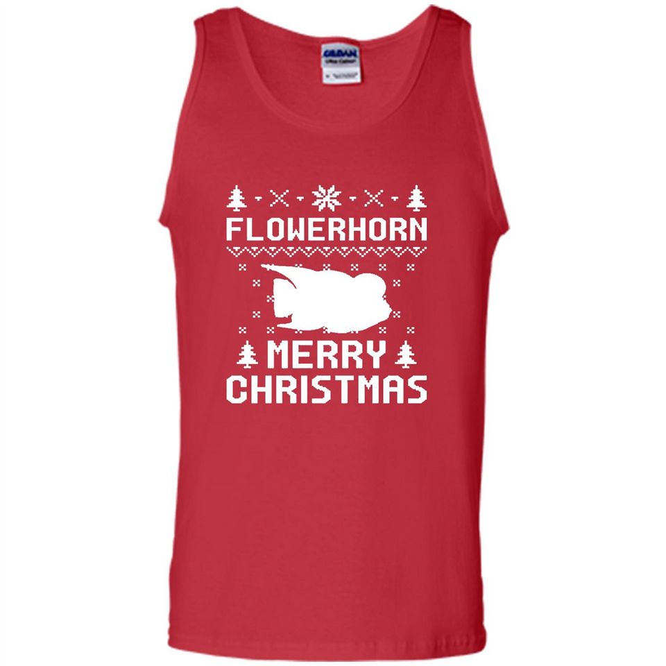 Flowerhorn Christmas T-shirt, Ugly Christmas Sweater - Tank Top
