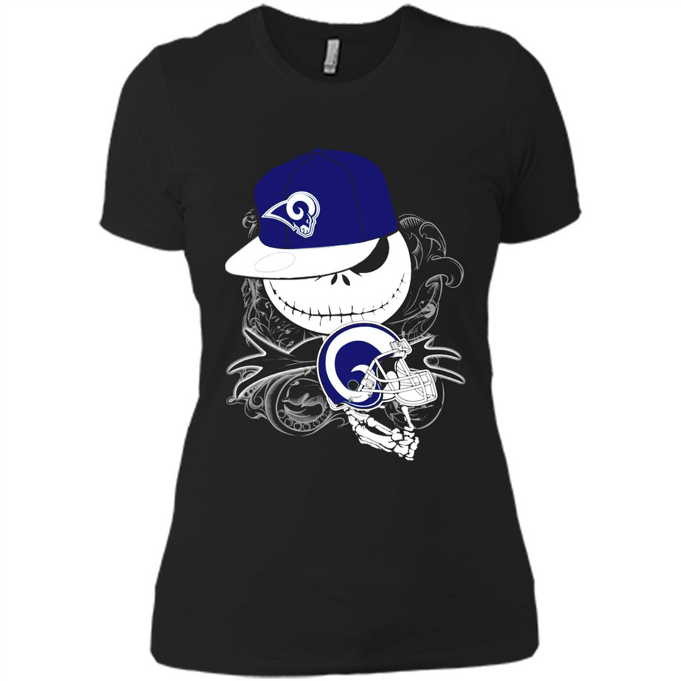 Jack Skellington The Nightmare Before Christmas-Rams Football - Ladies' Boyfriend T-Shirt