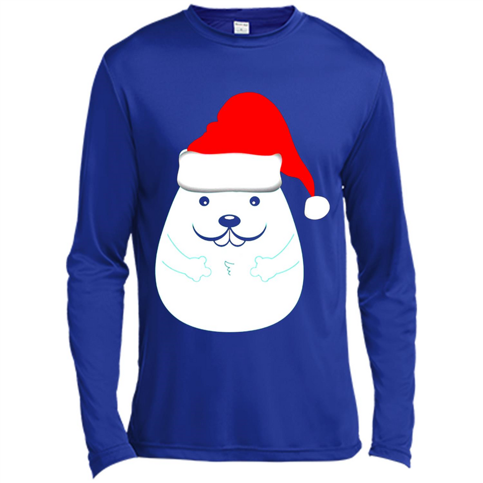 Funny Hamster Christmas t-shirt Santa Hat - Canvas Long Sleeve T-Shirt