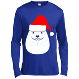 Funny Hamster Christmas t-shirt Santa Hat - Canvas Long Sleeve T-Shirt