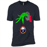 GRINCH HAND HOLDING BUFFALO SABRES GLITTER CHRISTMAS PINGPONG