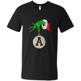 Funny Appalachian State Mountaineers Glitter Grinch Monogram Ornament Christmá - Men's V-Neck