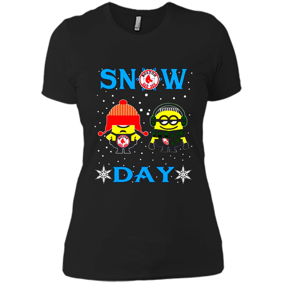 Snow Day Shirt For Boston Red Sox Vs Minion Fans pingpong