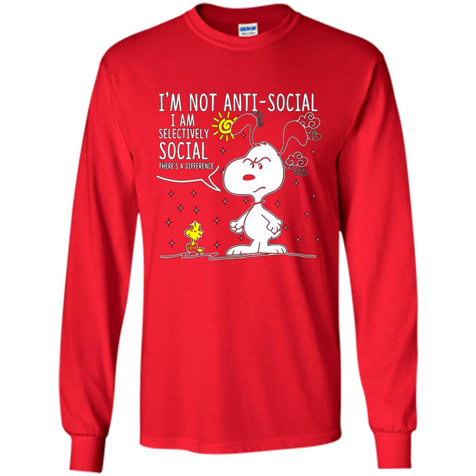 Snoopy I'm Not Anti-Social I Am Selectively Social