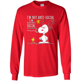 Snoopy I'm Not Anti-Social I Am Selectively Social