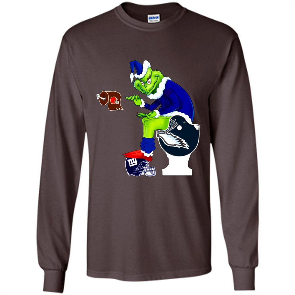 New York Giants Toilet Grinch Santa Claus Football Fan PINGPONG