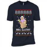Mrs Slothy Christmas - Premium Short Sleeve T-Shirt
