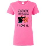 Drake Merry Christmas I love it sweatshirt PINGPONG - Ladies Short-Sleeve