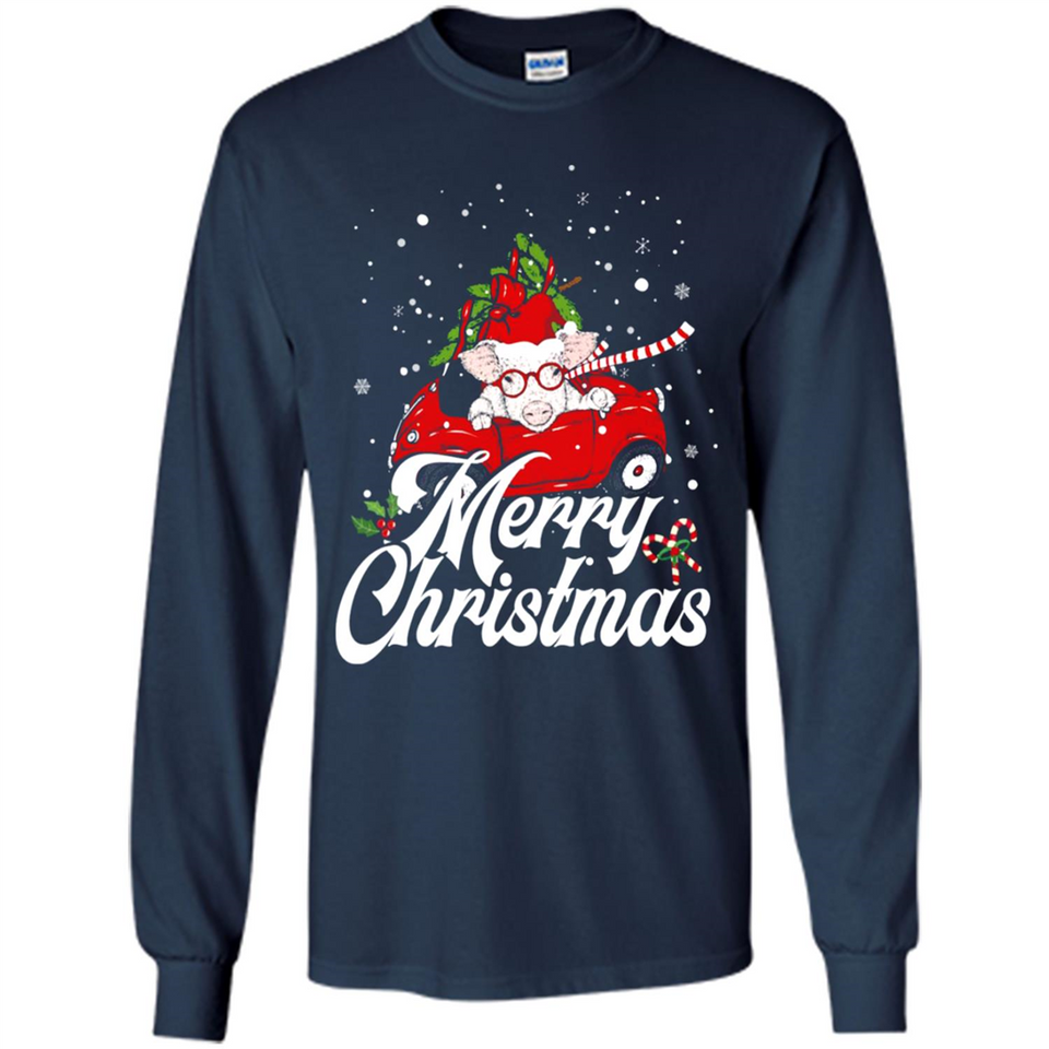 Merry Christmas Pig s - Long Sleeve T-Shirt