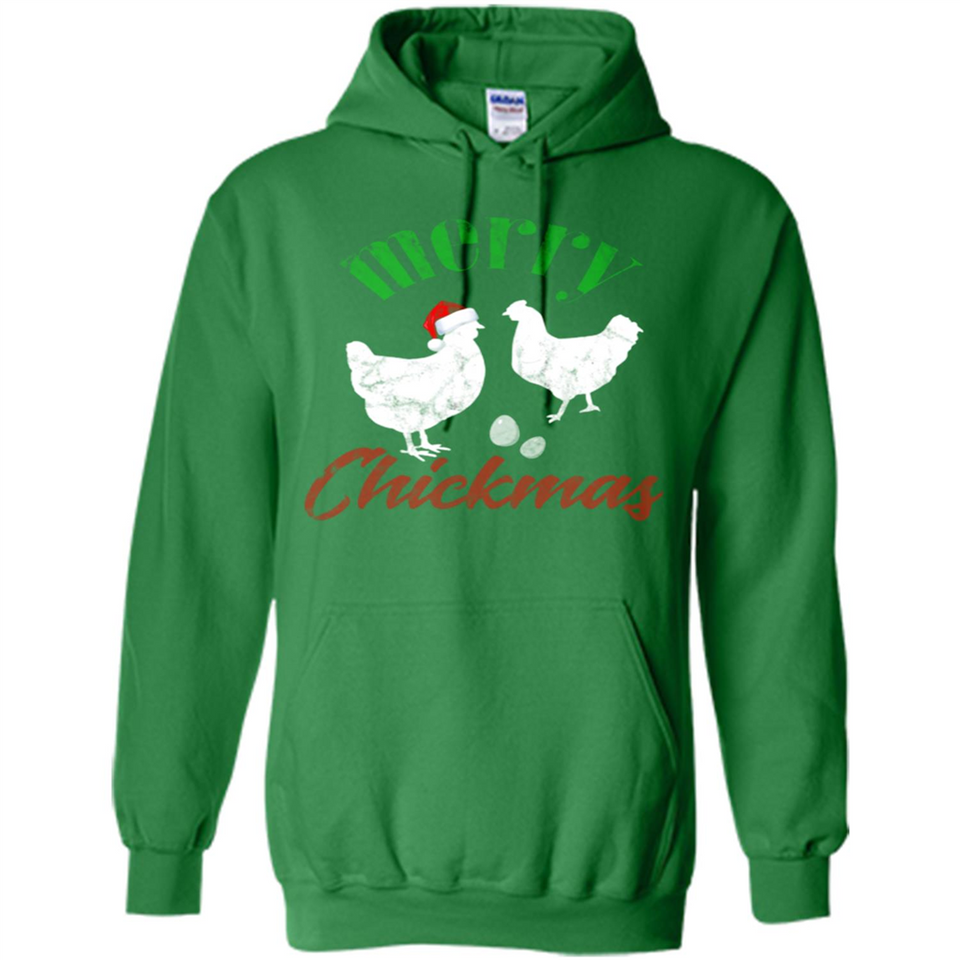 Christmas Chicken Shirt Santa Hens Lover Funny Farmer Gift - Hoodie