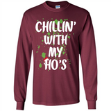 Chillin With My Ho's Funny Christmas - Long Sleeve T-Shirt