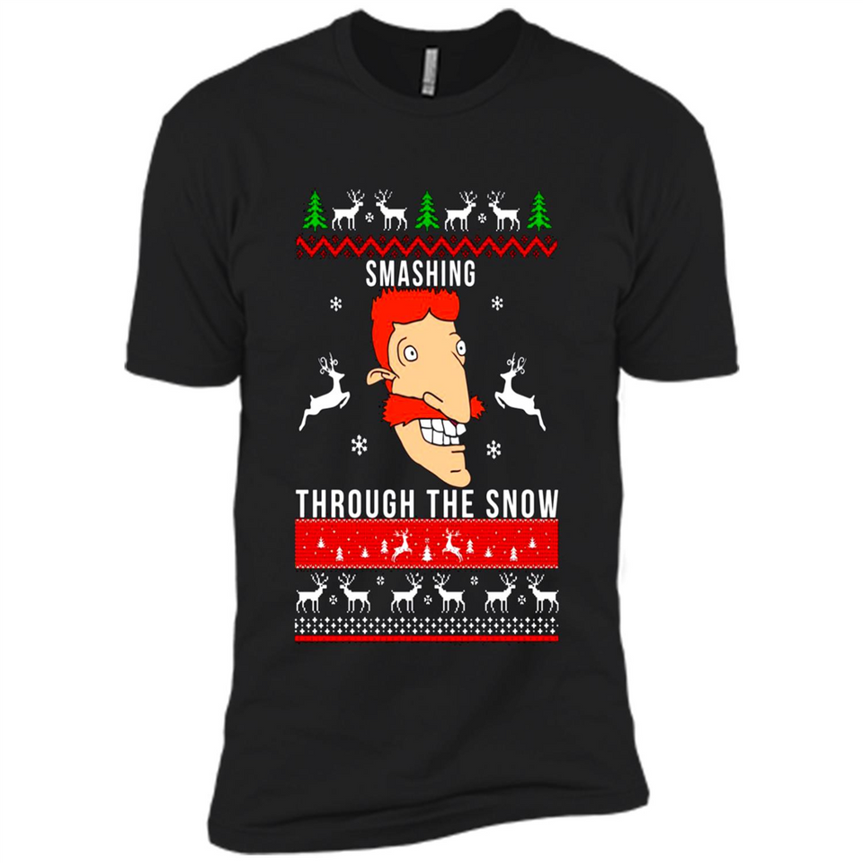 Nigel Thornberry Smashing through the snow Christmas sweatshirt PINGPONG