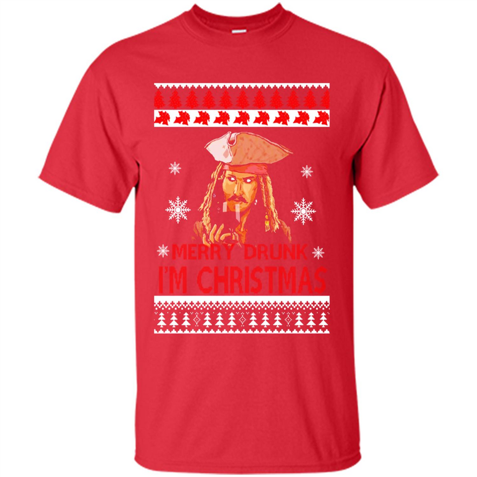 Jack sparrow Merry Drunk I'm Christmas - Shirt
