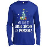 Will Trade My Little Sister For Presents Christmas - Canvas Long Sleeve T-Shirt