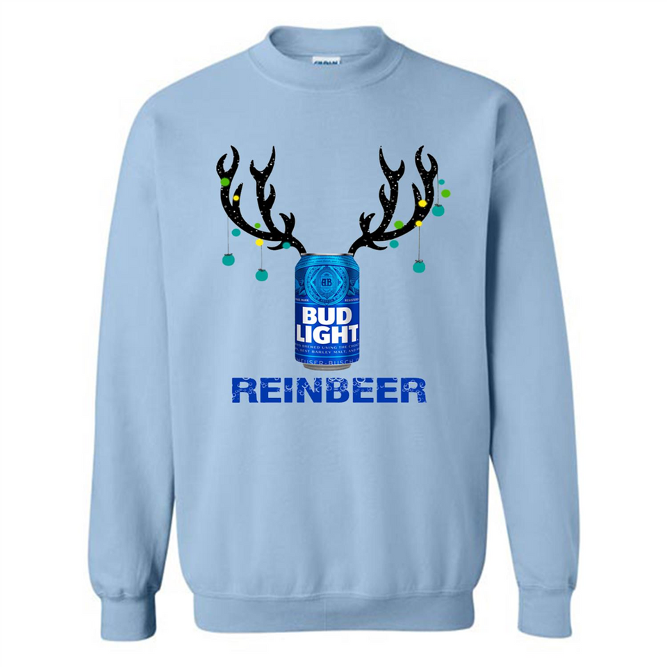 Bud Light Reinbeer Funny Beer Reindeer Christmas Sweatshirt - Sweatshirt