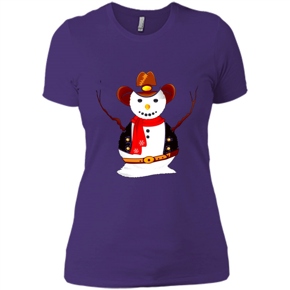 Snowman Cowboy Merry Christmas Xmas