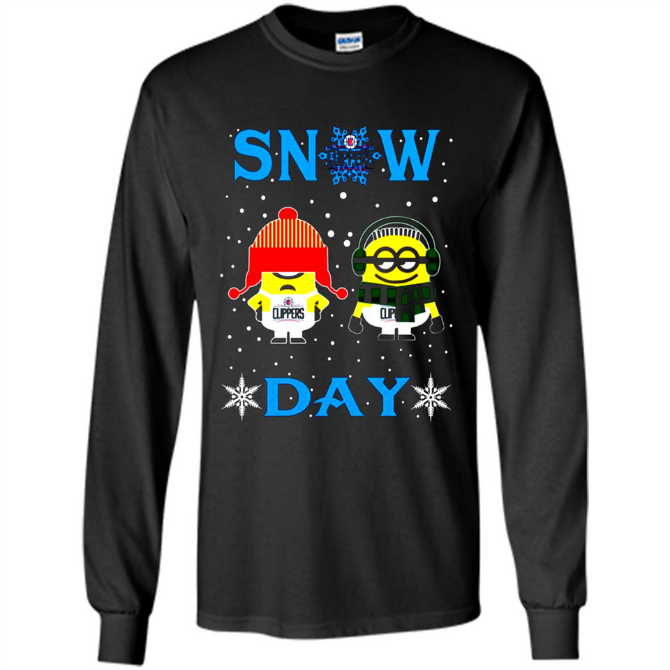 Snow Day Shirt For La Clippers Vs Minion Fans pingpong