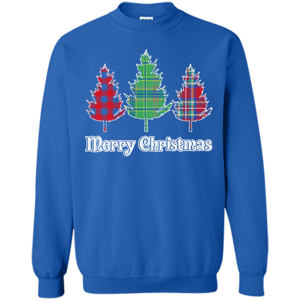 Plaid Christmas Tree Shirt Merry Christmas Plaid is Rad