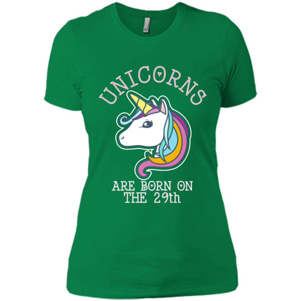 Unicorns Birthday T-shirt Born On The 29th Unicorn Magical