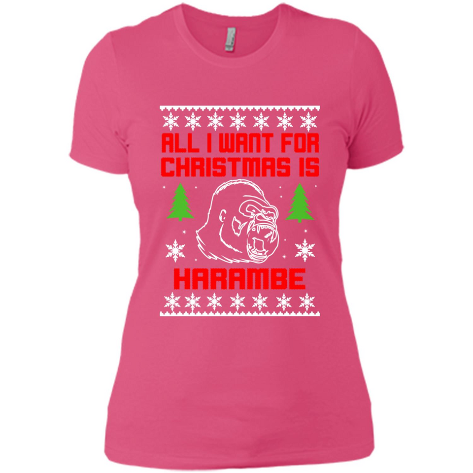 All I Want For Christmas Is HarambeT Rex Attack Reindeer ugly sweater PINGPONG
