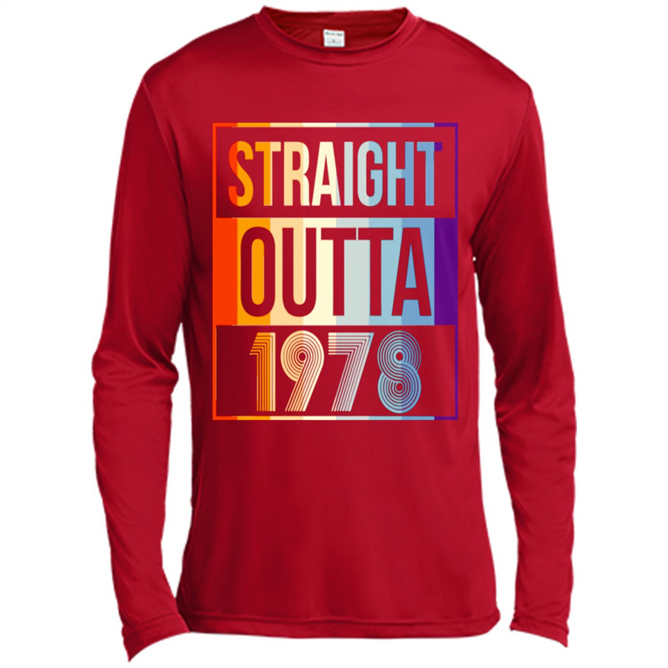 Retro Straight Outta 1978 40 Years Old - Canvas Long Sleeve T-Shirt