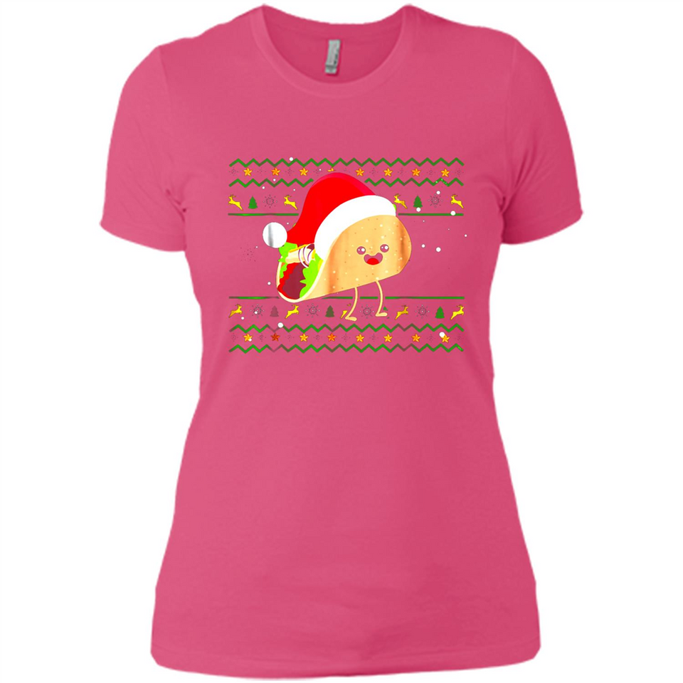 TACO Santa Hat Ugly Christmas shirt Ladies' Boyfriend