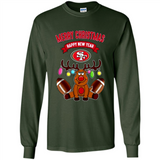 San Francisco 49ers NFL Reindeer Funny Merry Christmas And Happy New Year
