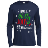 Have A Holly Jolly Christmas T-Shirt Cute Mistletoe - Canvas Long Sleeve T-Shirt