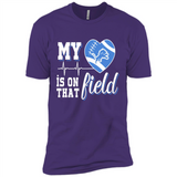 Detroit Lions Football My Heart is on that Field - Premium Short Sleeve T-Shirt