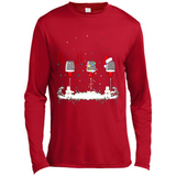 Christmas Red Wine - Merry Xmas T-Shirt - Canvas Long Sleeve T-Shirt