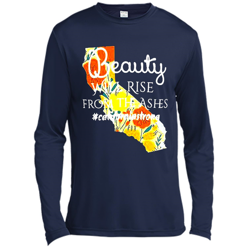 Paradise California Strong Camp Fire Youth T-Shirt PINGPONG - Canvas Long Sleeve T-Shirt