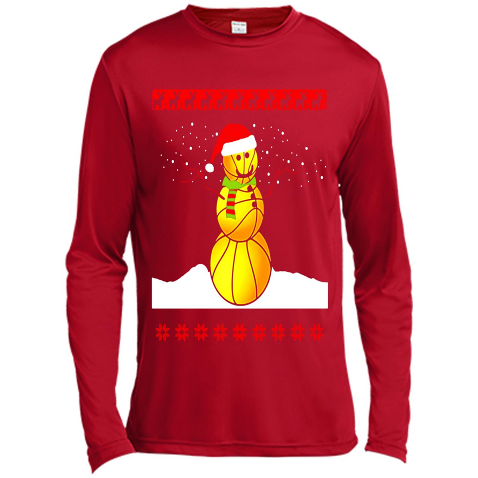 Basketball Santa Funny Christmas - Canvas Long Sleeve T-Shirt