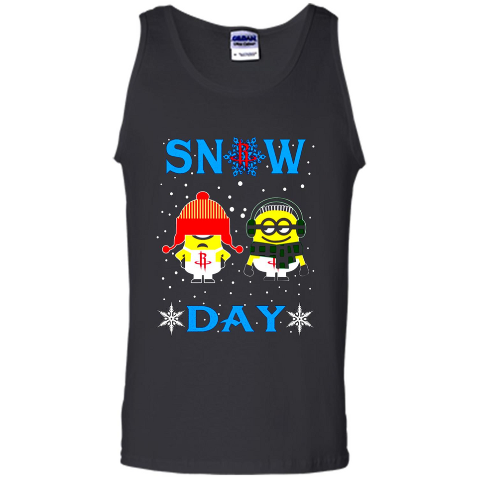 Snow Day Shirt For Houston Rockets Vs Minion Fans pingpong