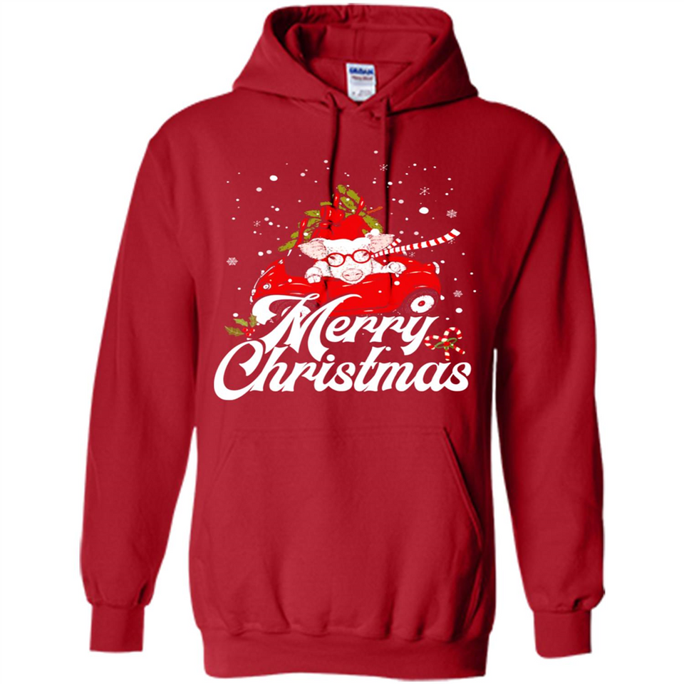 Merry Christmas Pig s - Hoodie