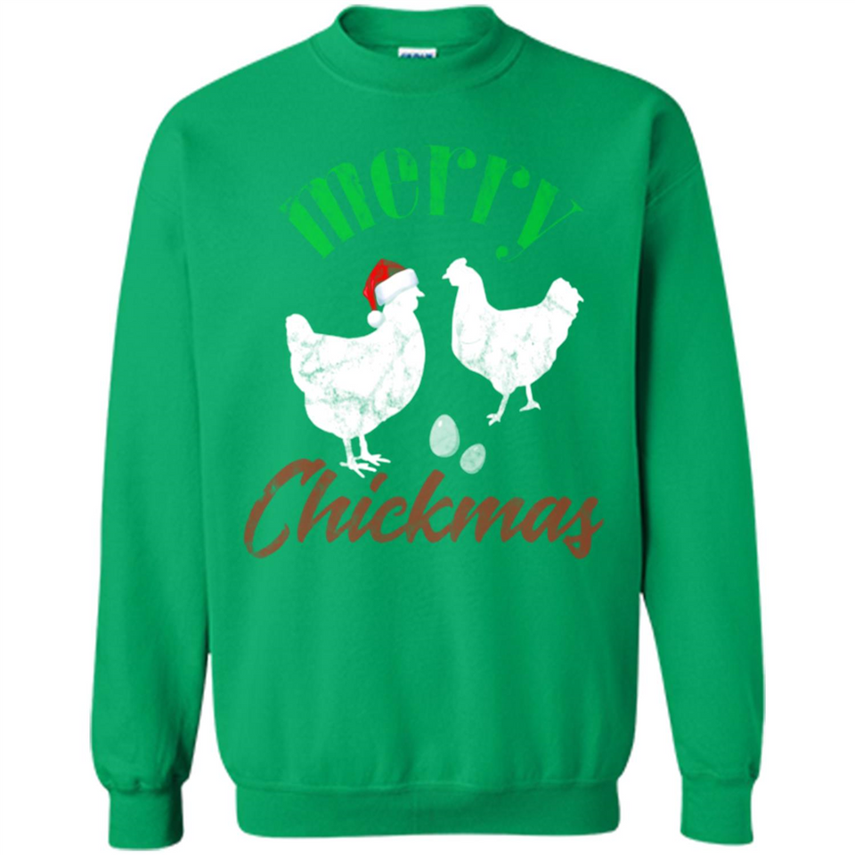 Christmas Chicken Shirt Santa Hens Lover Funny Farmer Gift - Sweatshirt