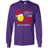 Dear Santa I Really Did Try To Be A Nice Softball Mom T-Shirt - Long Sleeve T-Shirt