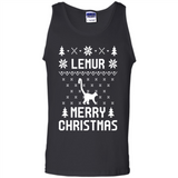 Vintage Tee For Women Men Graphic Shirts Lemur Ugly Christmas Sweater - Tank Top