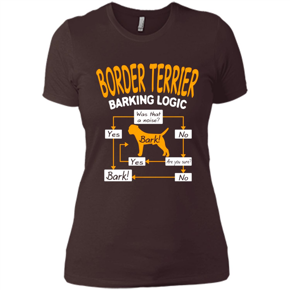 Border Terrier Barking Logic - Ladies' Boyfriend T-Shirt