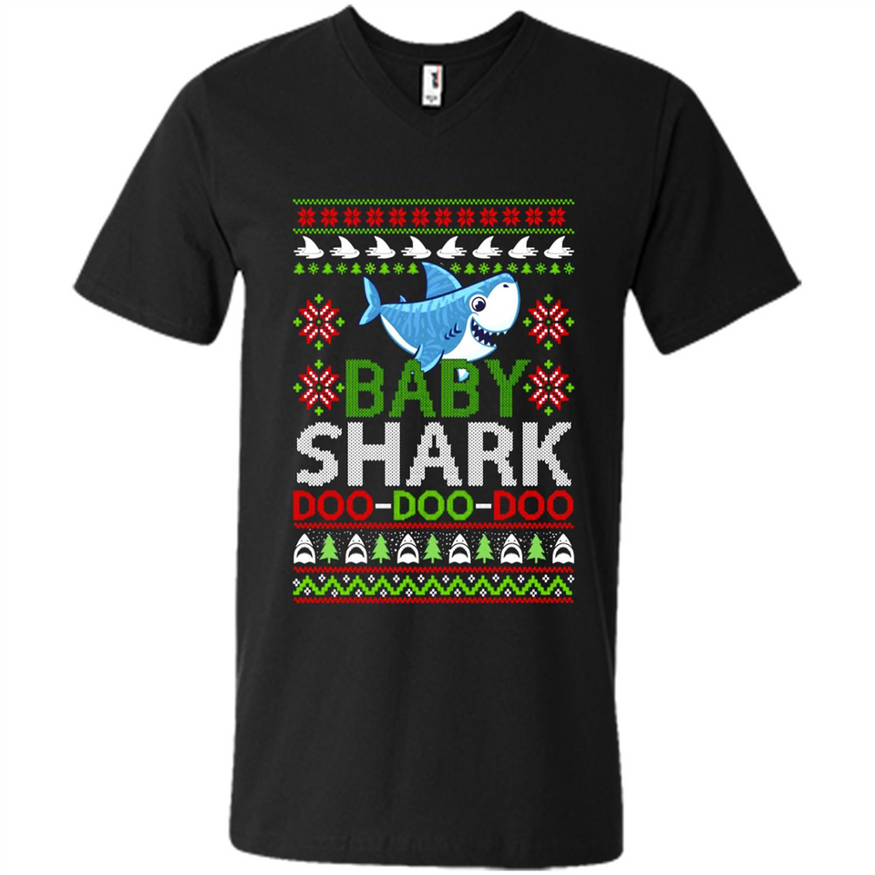 Baby shark Doo Doo Doo Christmas - Men's V-Neck